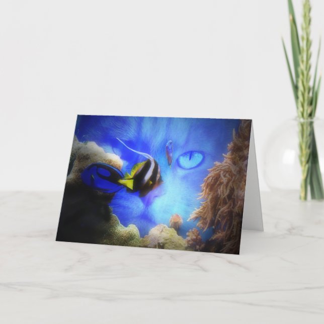 Super Niedlich Cat Funny Happy Birthday Card Karte (Vorderseite)