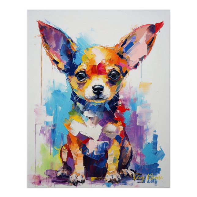Super Niedlich Chihuahua Dog Puppy 001 - Xeno Luci Poster (Vorderseite)