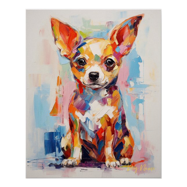 Super Niedlich Chihuahua Dog Puppy 003 - Xeno Luci Poster (Vorderseite)