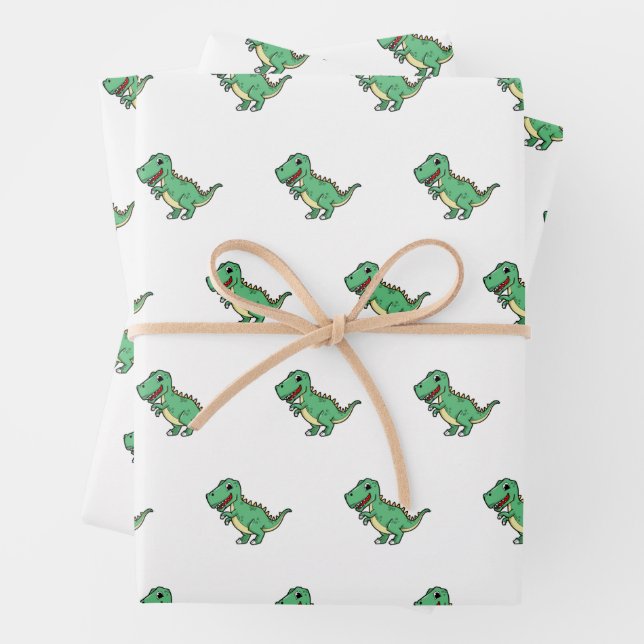 Super Niedlich Dinosaurier Geschenkpapier Set (Beispiel)