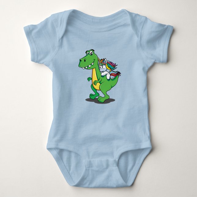 Super Niedlich Dinosaurier Unicorn Baby Strampler (Vorderseite)