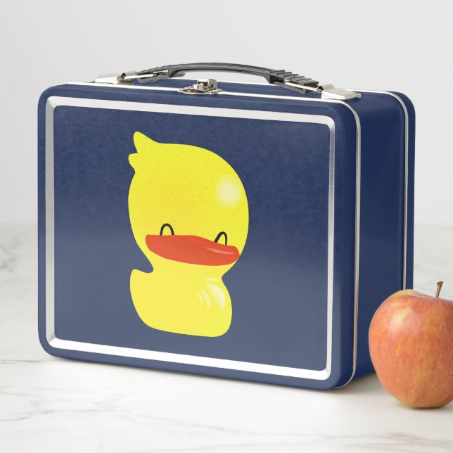 Super Niedlich Ducky Dark Blue Metal Lunch Box (Beispiel)