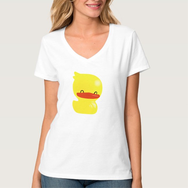 Super Niedlich Ducky White Tshirt (Vorderseite)