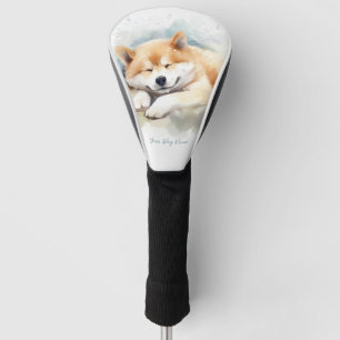 Super niedlich Engel schlafend Welpe akita Hund 00 Golf Headcover