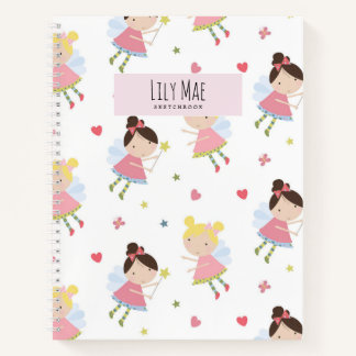 Super Niedlich Fairy rosa Personalisiert Sketchboo Notizbuch