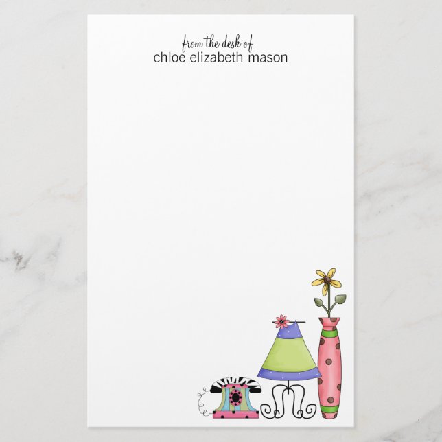 Super Niedlich Girly Stuff Stationery Briefpapier (Vorderseite)
