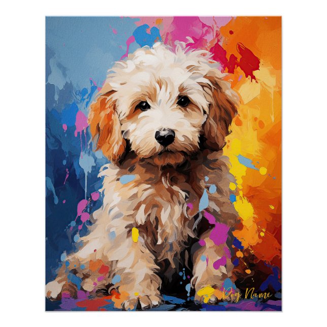Super Niedlich Goldendoodle Dog Welpe 005 - Xeno L Poster (Vorderseite)