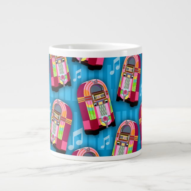 Super Niedlich Jukebox Time Fun Muster Art Jumbo-Tasse (Vorderseite)