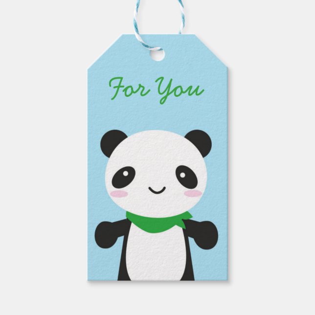 Super Niedlich Kawaii Panda Geschenkanhänger (Vorderseite)