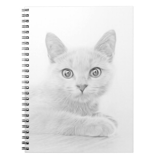SUPER NIEDLICH Kitten Cat Portrait Notizblock (Vorderseite)