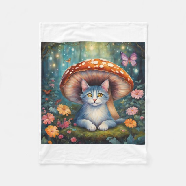 Super Niedlich Light Cat Sticker Fleecedecke (Vorderseite)