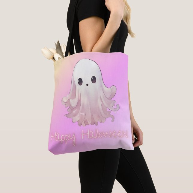 Super Niedlich Pink Ghost Happy Halloween (Von Nahem)