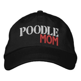 Super Niedlich Poodle Mama Bestickte Baseballkappe