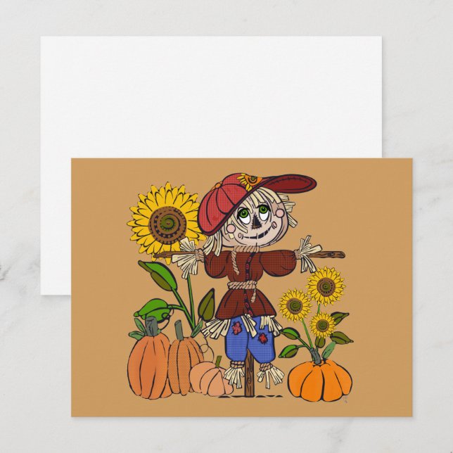 Super Niedlich Scarecrow Postkarte (Vorne/Hinten)