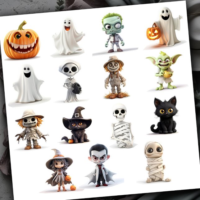 Super Niedlich Spooky Halloween Aufkleber (Von Creator hochgeladen)