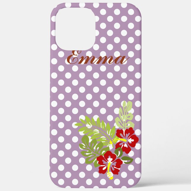 Super Niedlich und Girly Polka Dot Pattern Monogra Case-Mate iPhone Hülle (Rückseite)