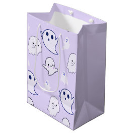 Super Niedlich White Ghosts Lila Halloween Mittlere Geschenktüte