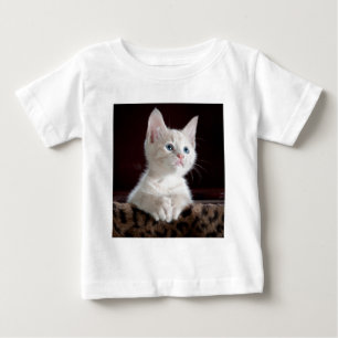Super Niedlich White Kitten Baby T-shirt