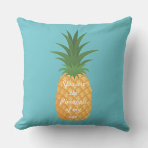 Super niedliche Ananas-grafisches Liebe-Zitat Kissen Für Draußen