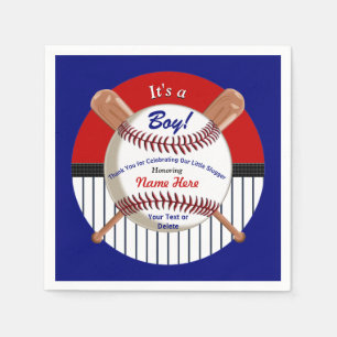 Super Niedliche Baseball Napkins für Babydusche Serviette