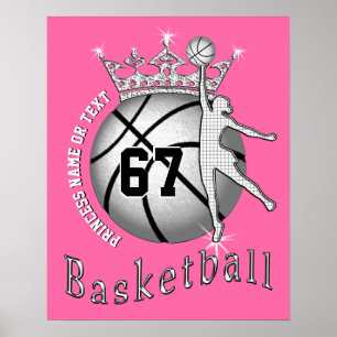 Super Niedliche Basketball-Poster mit Name und Num Poster