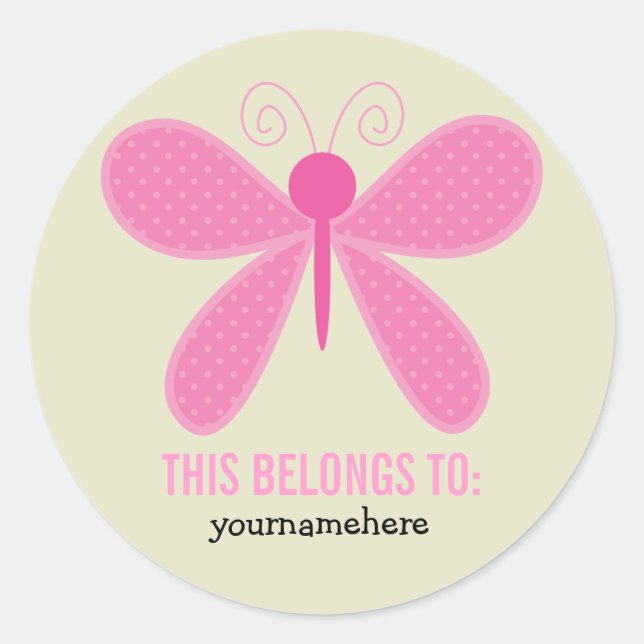 Super Niedliche Blume DAS GEHÖRT ZU Stickern Runder Aufkleber (Vorderseite)