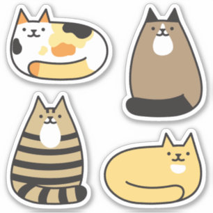 Super Niedliche Kawaii Cats Aufkleber