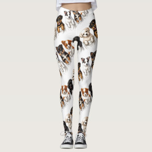 Super Niedliche Taschen voller Welpen Leggings