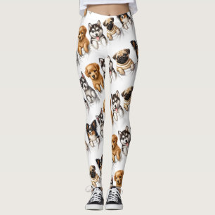 Super Niedliche Taschen voller Welpen Leggings
