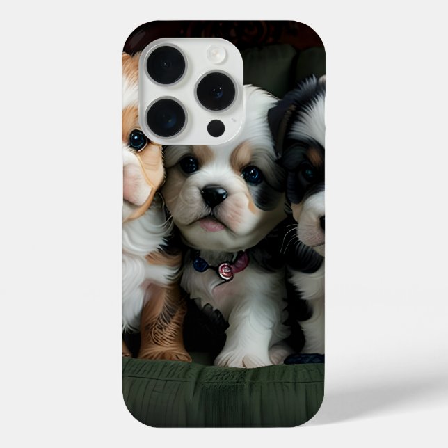 Super Niedliche Welpen auf dem Sofa 2 Case-Mate iPhone Hülle (Rückseite)