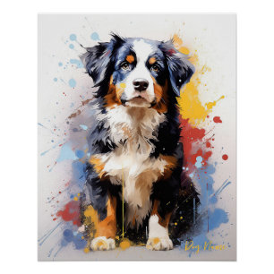 Super Niedlicher Berner Hund Welpe 005 - Xeno L Poster