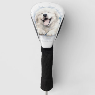 Super niedlicher Engel schlafend Welpe Great Pyren Golf Headcover