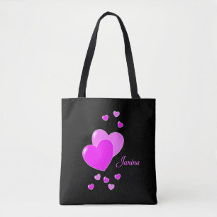 Super Niedlicher Girly Black and Pink Hearts Indiv