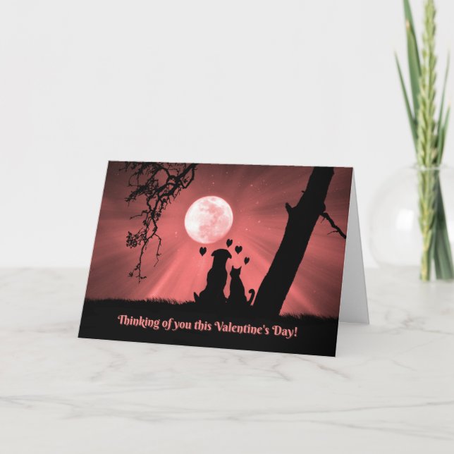 Super Niedlicher Hund und Katze General Happy Vale Karte (Vorderseite)