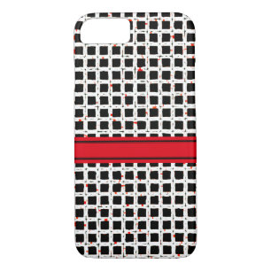 Super Niedlicher Schwarz-weißer Red Pattern Chic Case-Mate iPhone Hülle