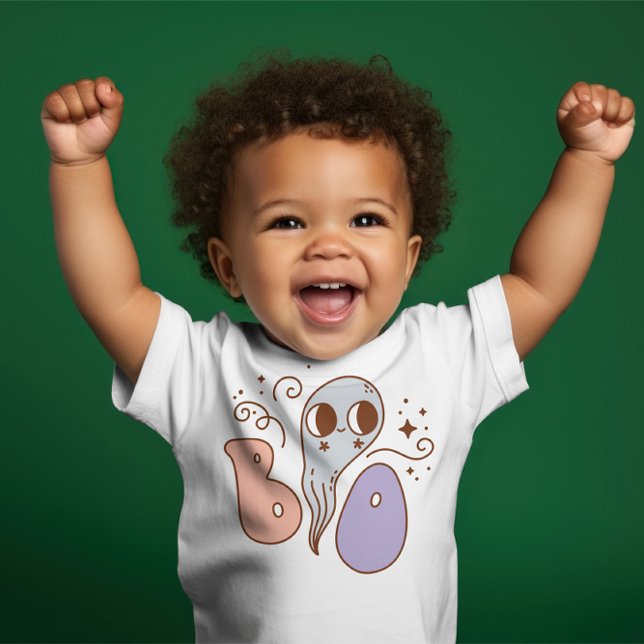 Super Niedliches BabyHalloween "Boo", Ghost Baby T-shirt (Von Creator hochgeladen)