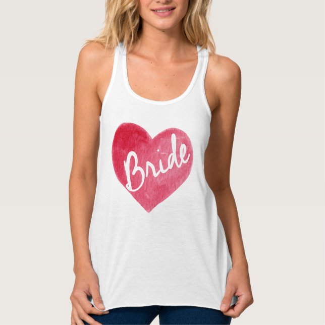 Super niedliches Braut-Herz-T-Shirt Tank Top (Vorderseite)