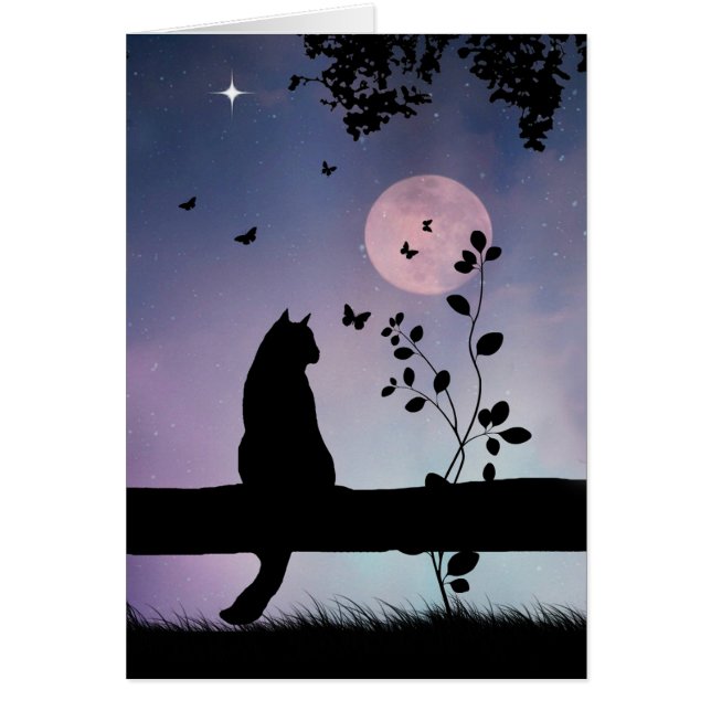 Super Niedliches Cat and Butterfly Thinking Your C (Vorne)