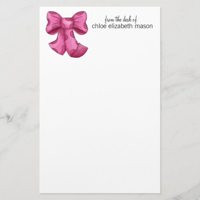 Super niedliches Girly Material-Briefpapier Briefpapier (Vorderseite)