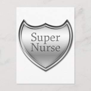 Super Nurse Emblem Postkarte