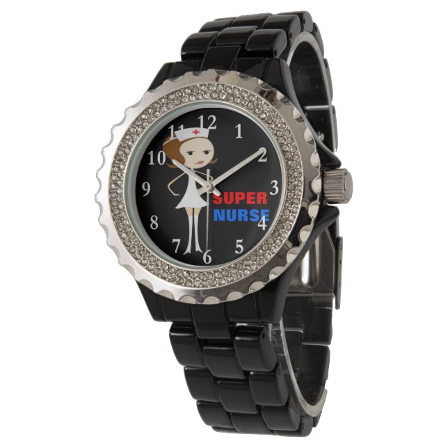 Super Nurse Kristall Wrist Watch Armbanduhr (Schrägansicht)