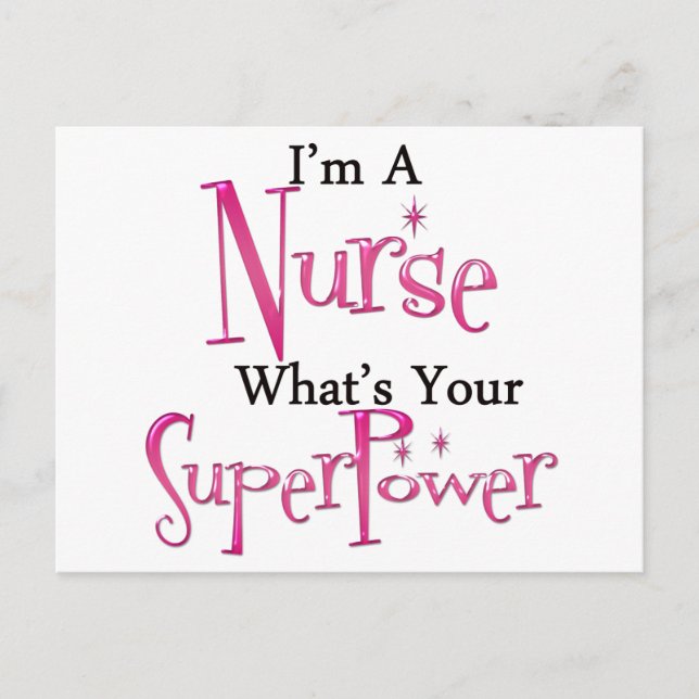 Super Nurse Postkarte (Vorderseite)