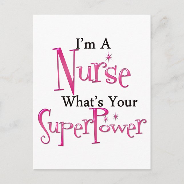 Super Nurse Postkarte (Vorderseite)