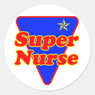 Super Nurse Runder Aufkleber