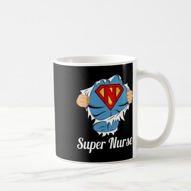 Super Nurse Superpower Kaffeetasse (Rechts)