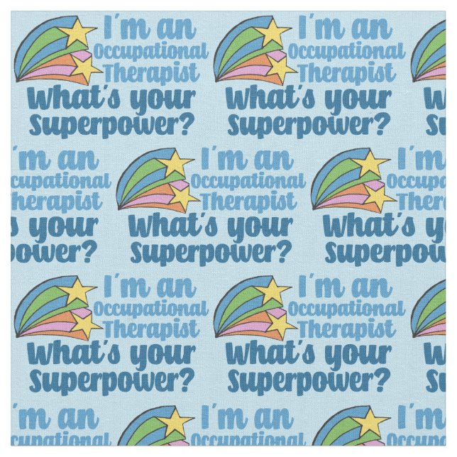 Super Occupational Therapeutic Niedlich Blue OT Stoff (Nahaufnahme)