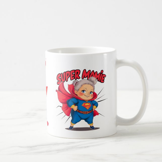 Super Oma 2 Liebesnachricht für Oma Kaffeetasse (Rechts)