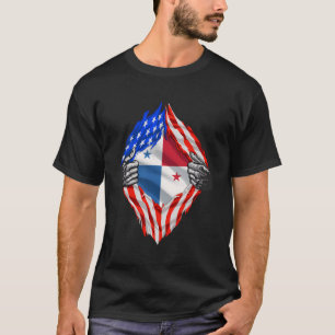 Super Panamanian Heritage Panama Roots Usa Flag Gi T-Shirt