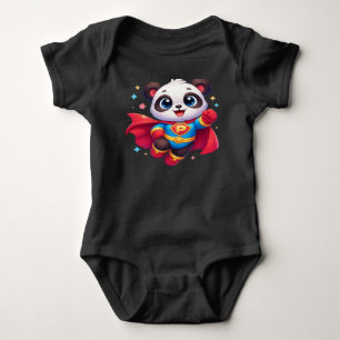 Super Panda Held — Süßer Kawaii fliegender Panda B Baby Strampler