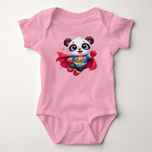 Super Panda Held — Süßer Kawaii Fliegender Panda Baby Strampler